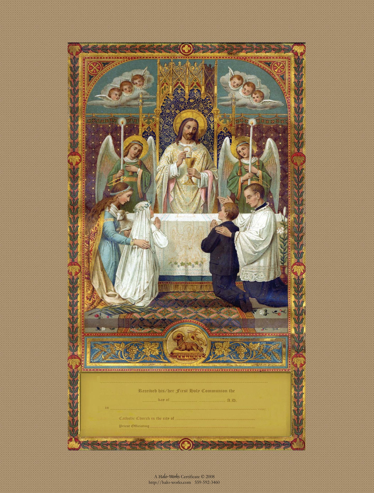 First Holy Communion Certificates