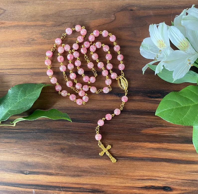 Resin and Natural Flower Petal Rosaries