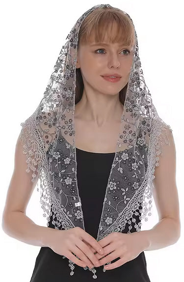 Venitian Lace Fringed Triangle