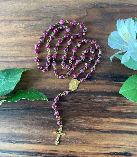 Resin and Natural Flower Petal Rosaries